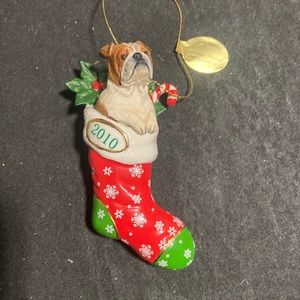 English Bulldog DANBURY MINT Christmas Ornament